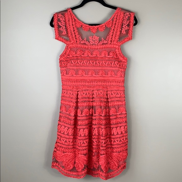 Anthropologie coral yohan Baraschi dress sz 4p - Picture 3 of 8